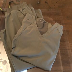 Small army green scrubs